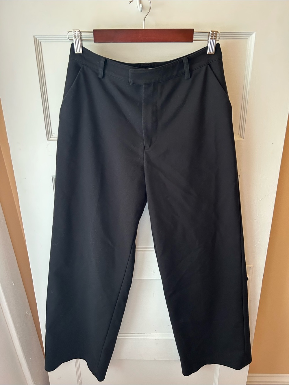 Good American Black High-Waist Wide Leg Pants